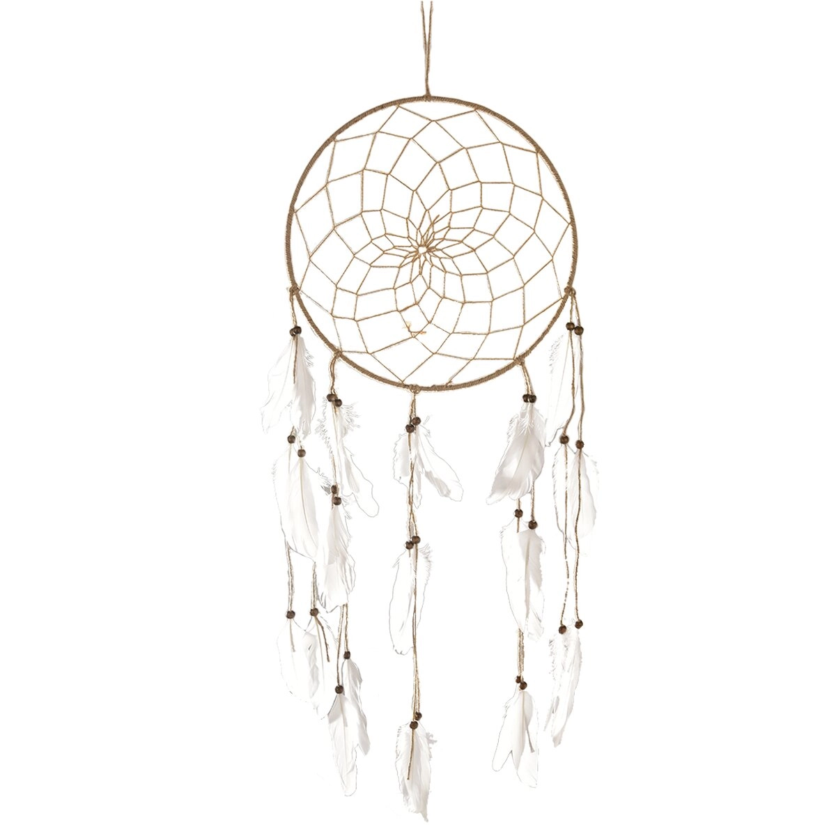 E-shop Lapač snov z juty béžový/biely 33 × 90 cm