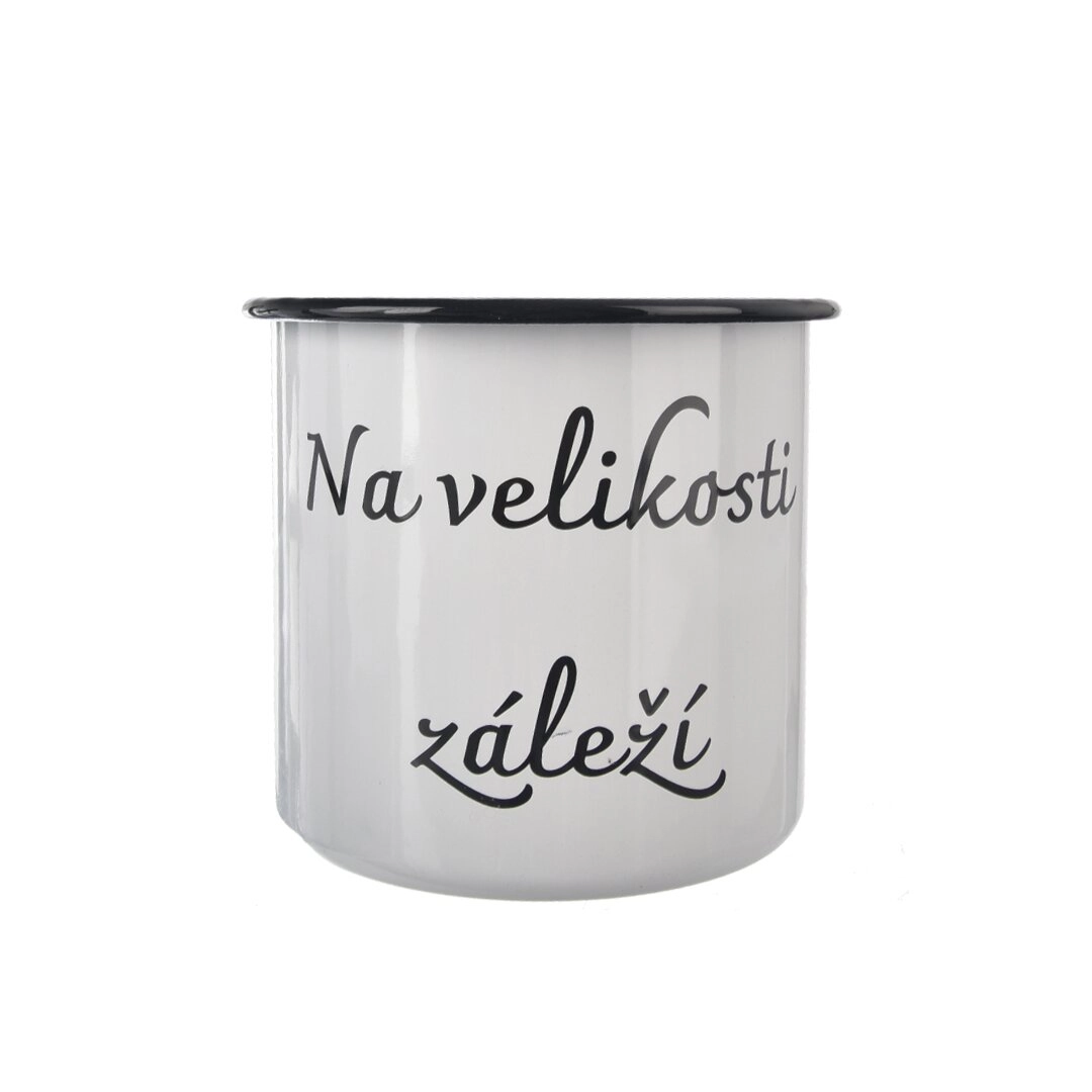 E-shop Smaltovaný hrnček biely 1 l