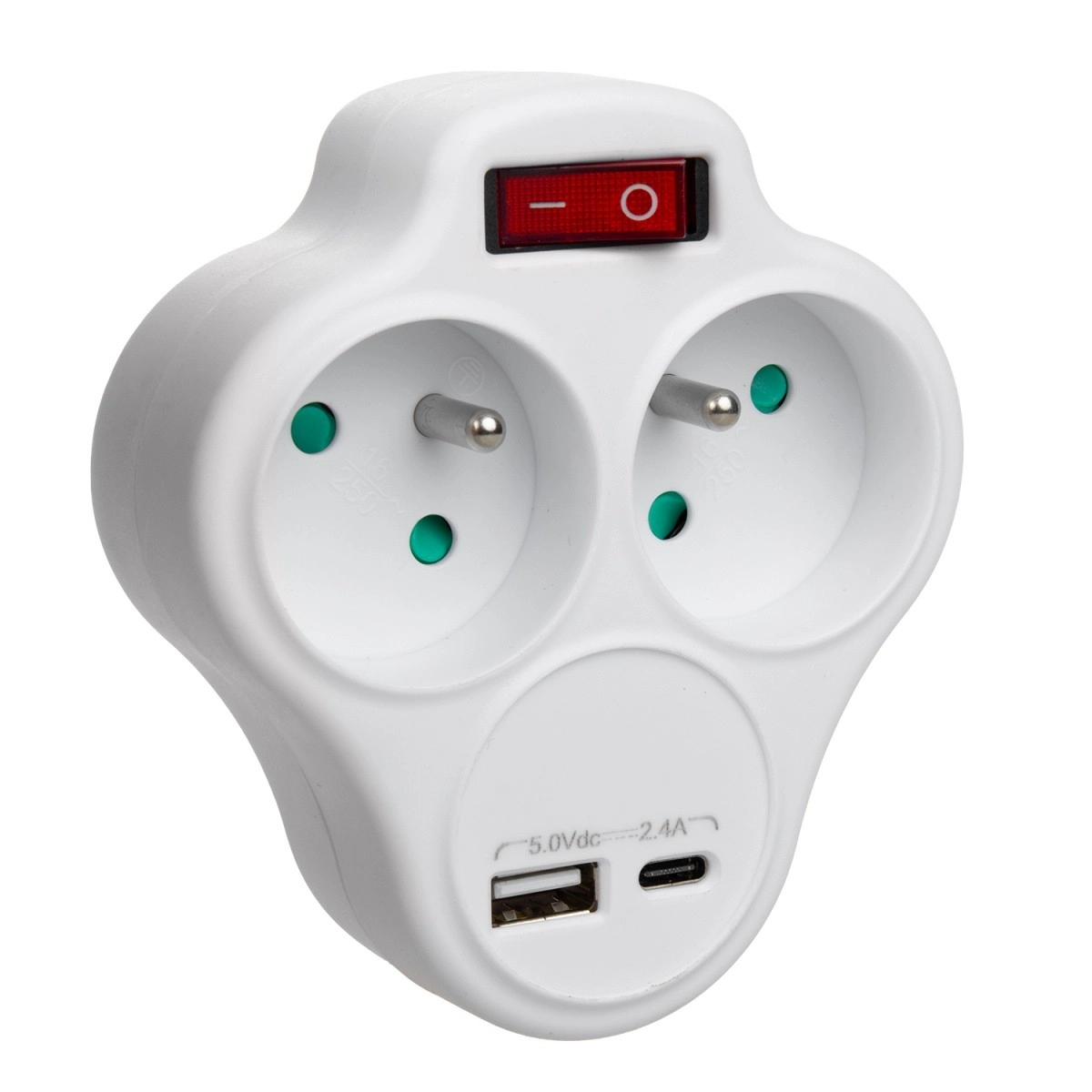 Rozbočovač zásuvky s USB MCE336