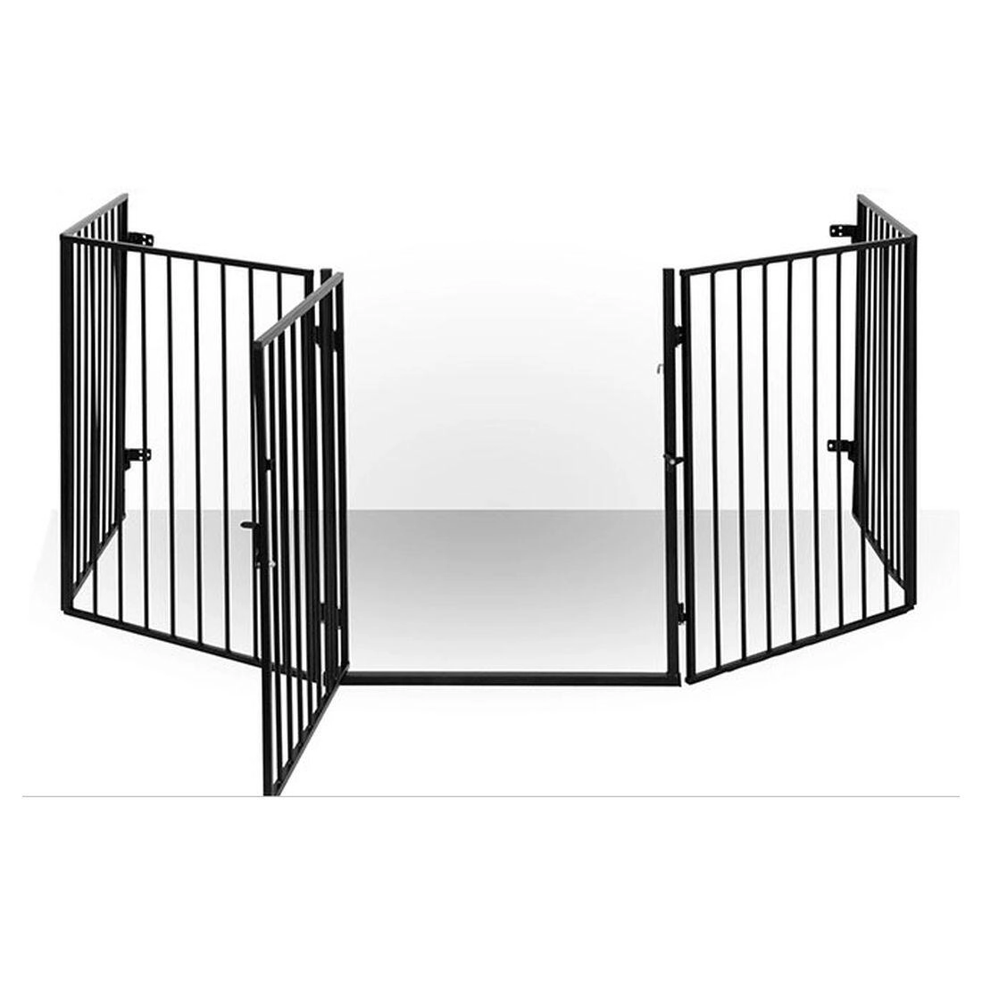 Bezpečnostná zábrana ku krbu 76 × 300 cm z ocele