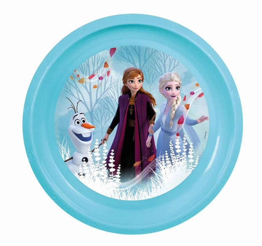 E-shop Plochý tanier FROZEN 2 22 cm – svetlomodrý