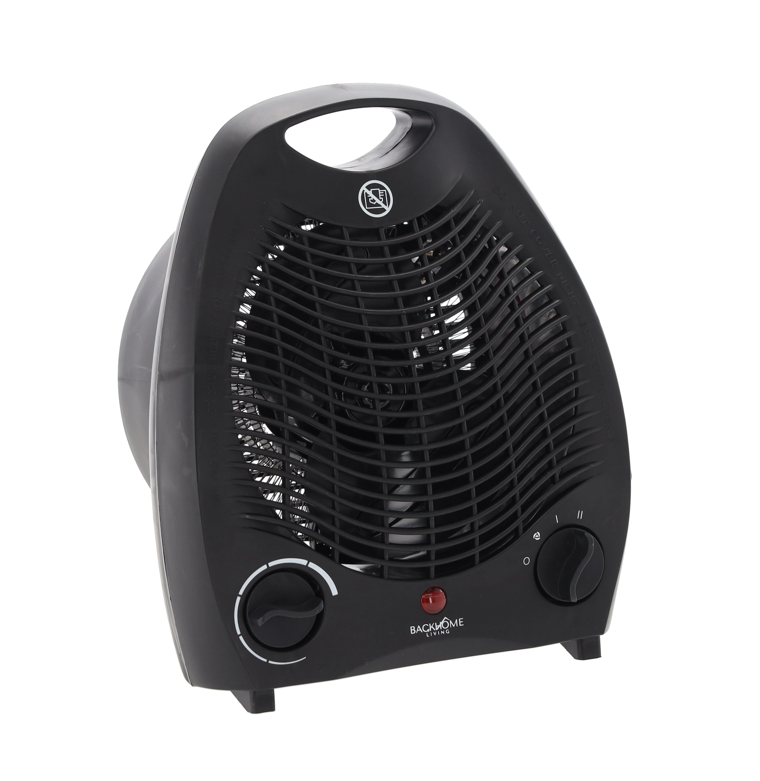 E-shop Elektrický ventilátorový ohrievač s bezpečnostným vypínačom 2000 W, čierny