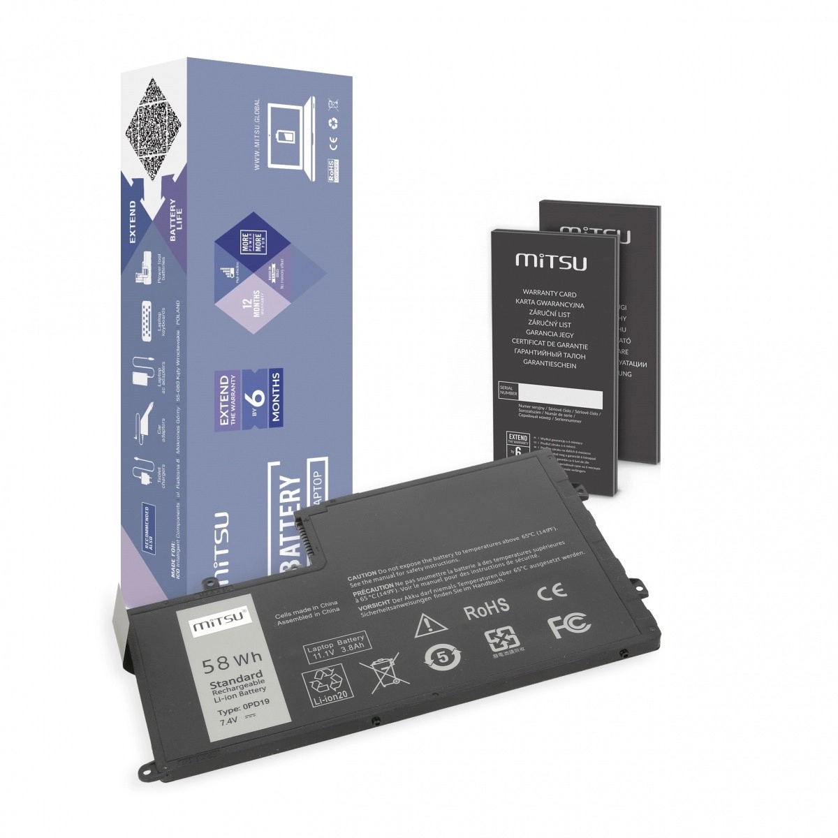 Batéria pre Dell Inspiron 15 a 14 7600 mAh