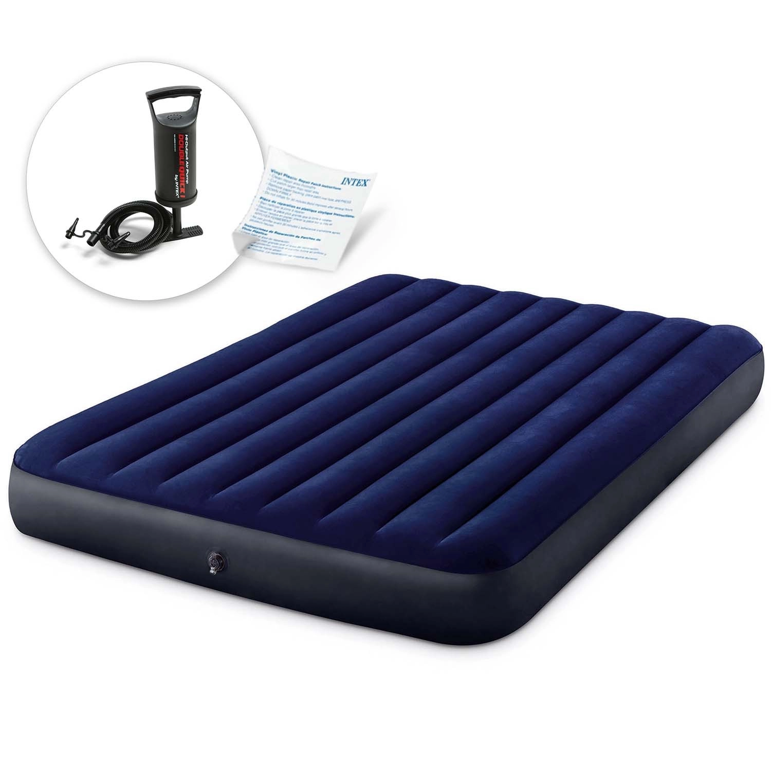 E-shop Nafukovacia matrac s ručnou pumpou 203 × 152 × 25 cm INTEX
