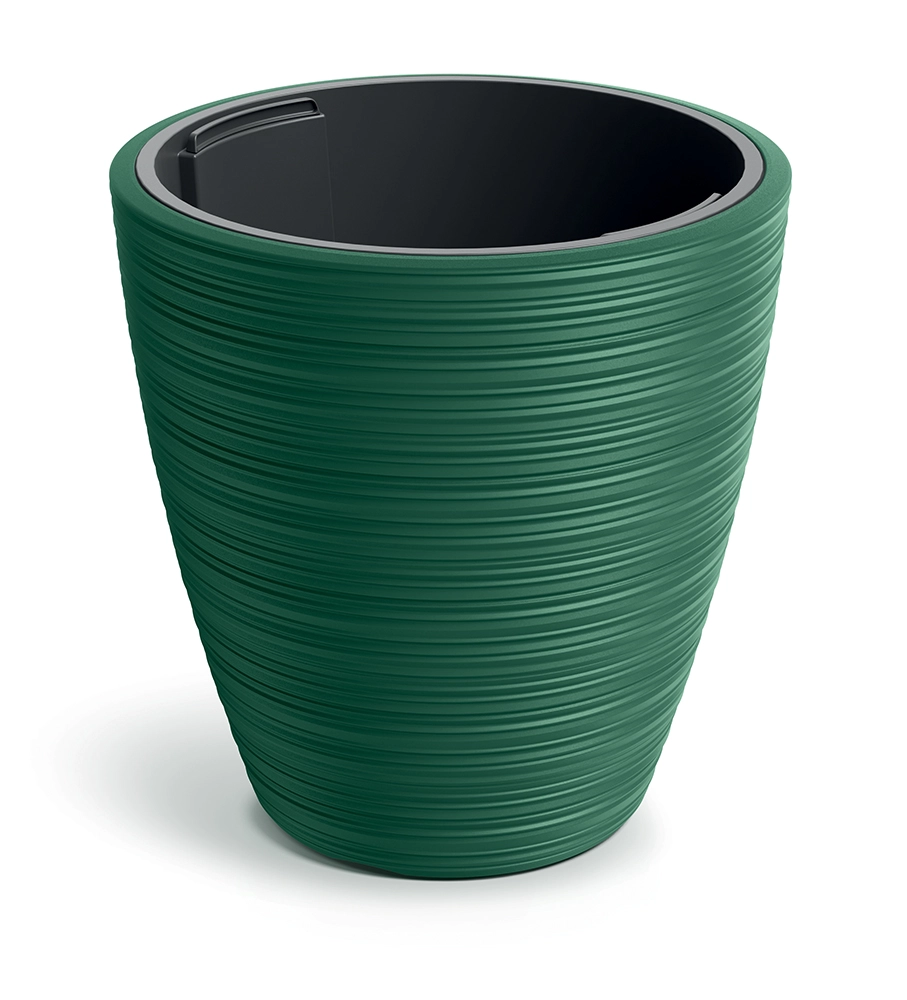 E-shop Prosperplast Plastový kvetináč Venas Round tmavozelený, 39 cm