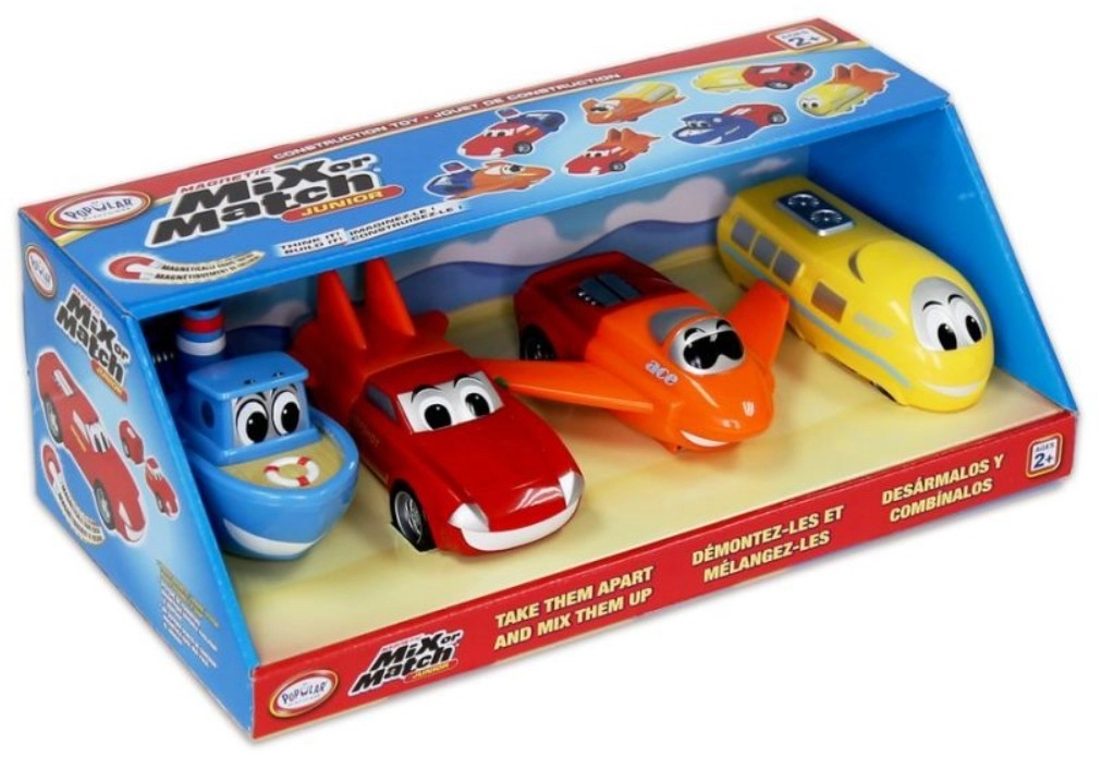 E-shop Malblo Magnetic Junior – magnetické stavebnicové dopravné prostriedky pre deti