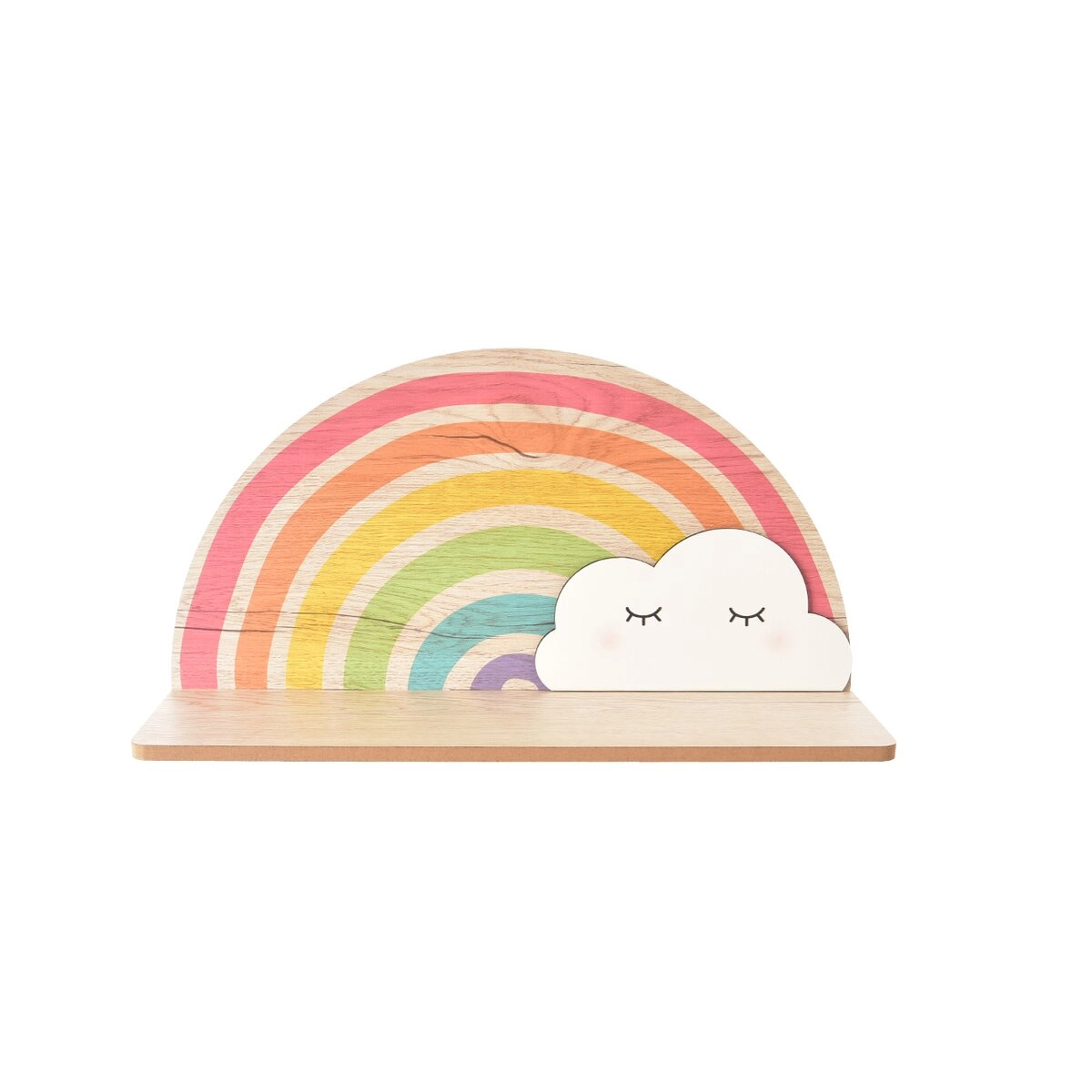 E-shop Drevená nástenná polička Rainbow