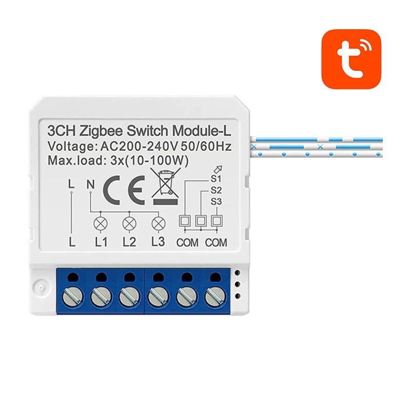 E-shop Inteligentný spínač ZigBee bez neutrálneho vodiča Avatto LZWSM16-W3