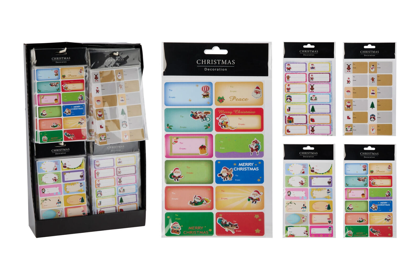 E-shop Samolepiace vianočné menovky – mix motívov