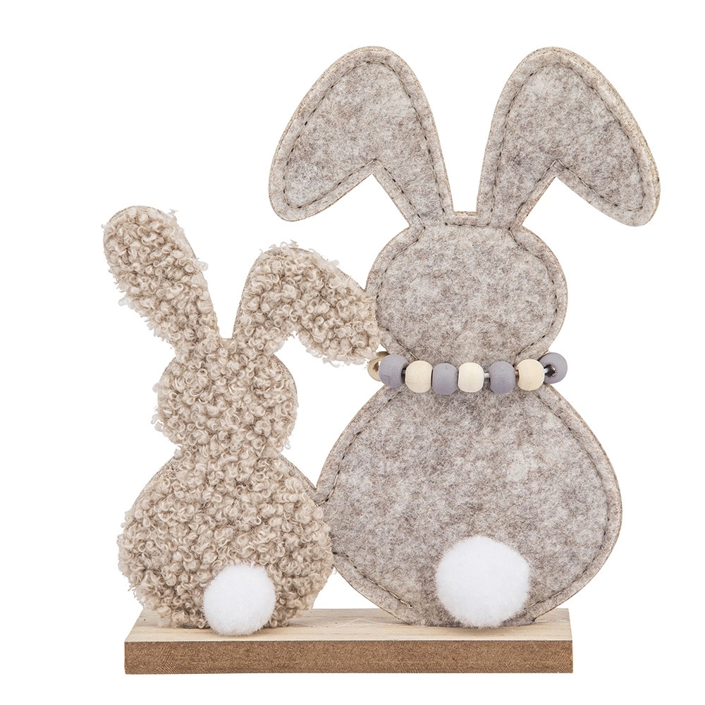 E-shop Dekoratívna figúrka zajačika bouclé béžová 17 cm