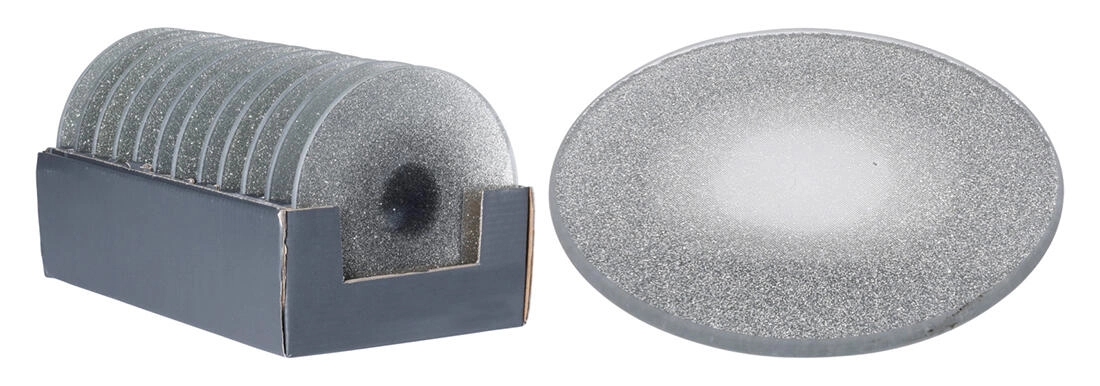 E-shop Svietnik podložka sklo/glitter pr.15cm
