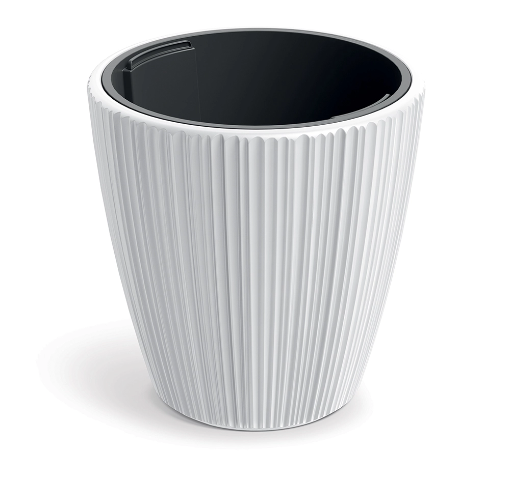 E-shop Prosperplast Plastový kvetináč OROS biely matný, 47 cm