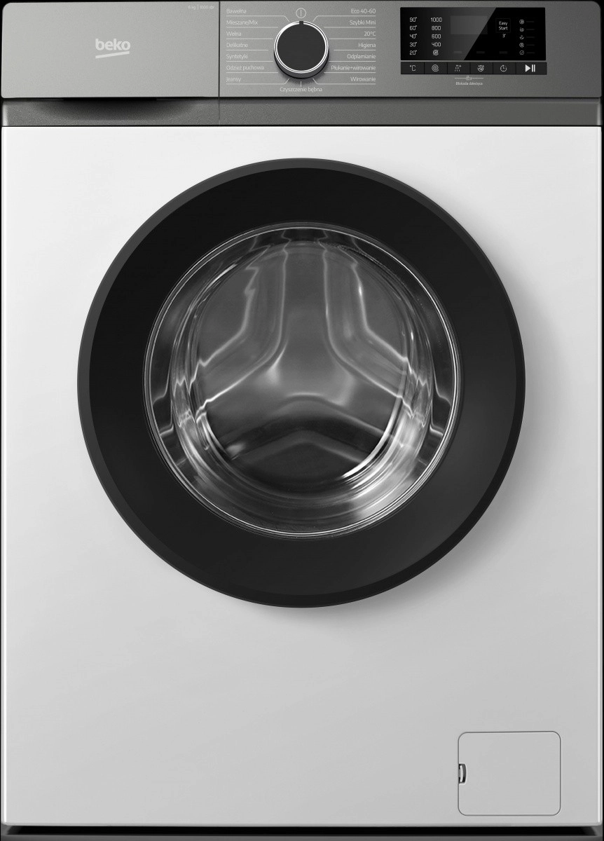 Spredu plnená práčka 6 kg biela