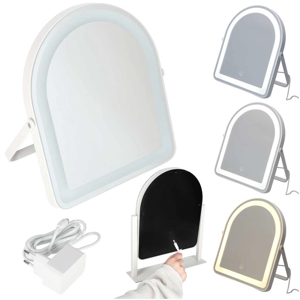 LED kozmetické zrkadlo na líčenie s dotykovým ovládaním 12 V biele - 1 kus