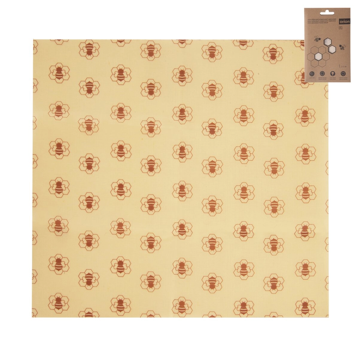 E-shop Eko voskovaný obrúsok na potraviny z bavlny a včelieho vosku 35 × 33 cm