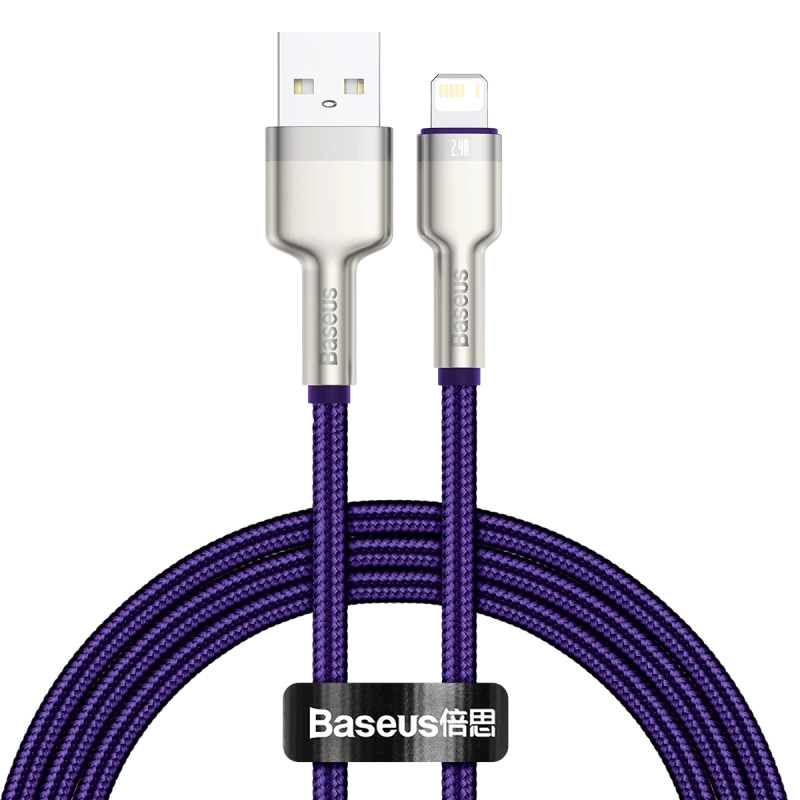 Usb kábel Lightning pred iPhone Fialový
