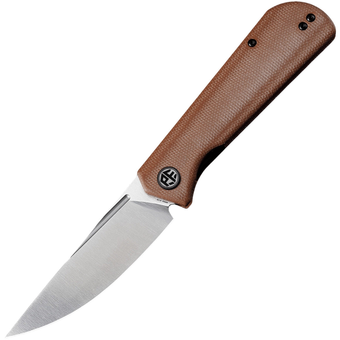 E-shop ! Petrified Fish PFP07 Viking Satin K110 Brown Micarta PFP07BRMS