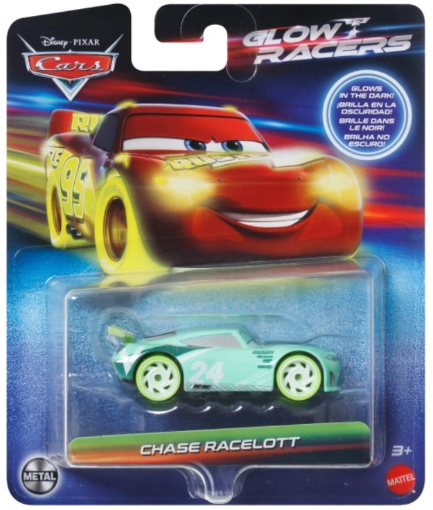 E-shop Mattel Cars autíčko svítící ve tmě Chase Racelott