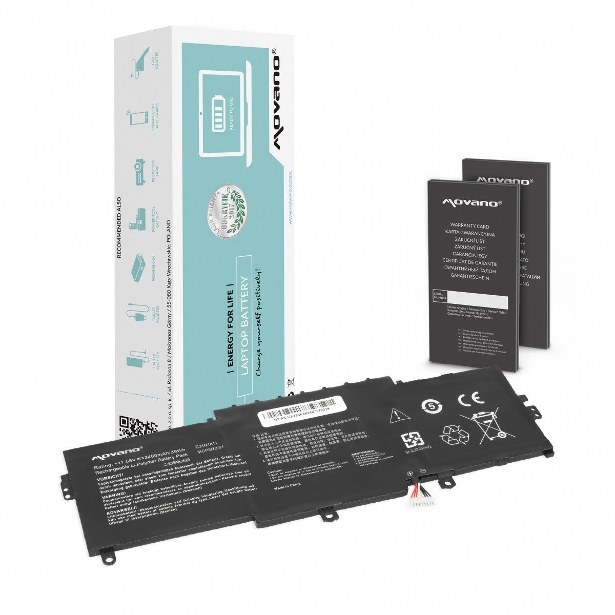 Batéria Movano C31N1811 pre Asus ZenBook 14 UX433