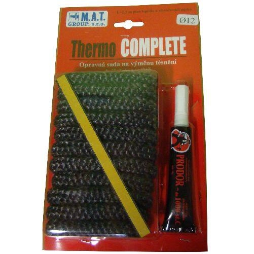 E-shop šňůra izol.12mm (500°C) THERMOKOMPLET (2,5m) + lepidlo sada 3díl.