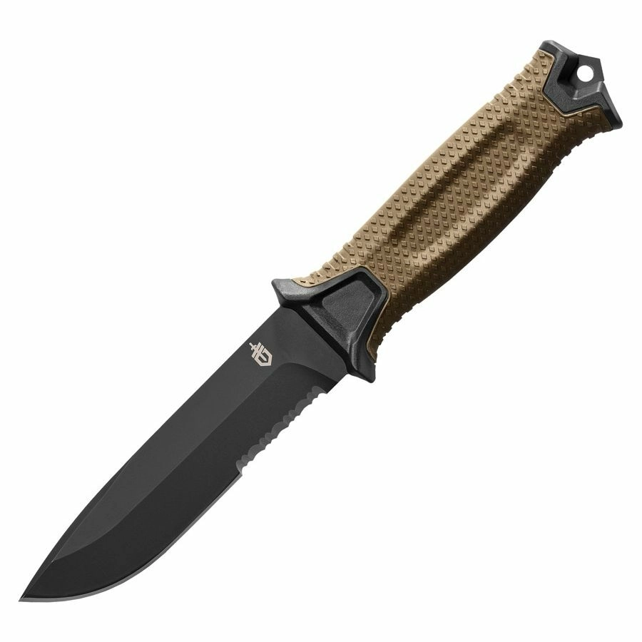 E-shop Gerber Strongarm outdoorový nôž 12,7 cm (čiastočne zúbkovaný), čierna/coyote