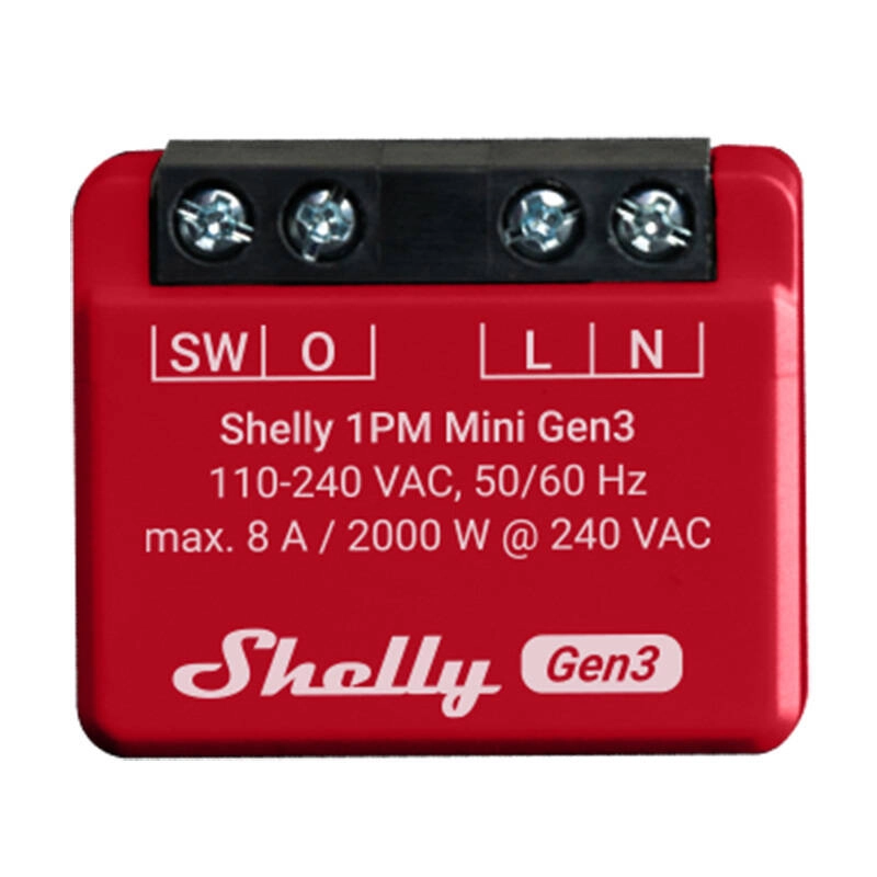 E-shop Inteligentný spínač Shelly 1PM Mini Gen3 s WiFi a Bluetooth