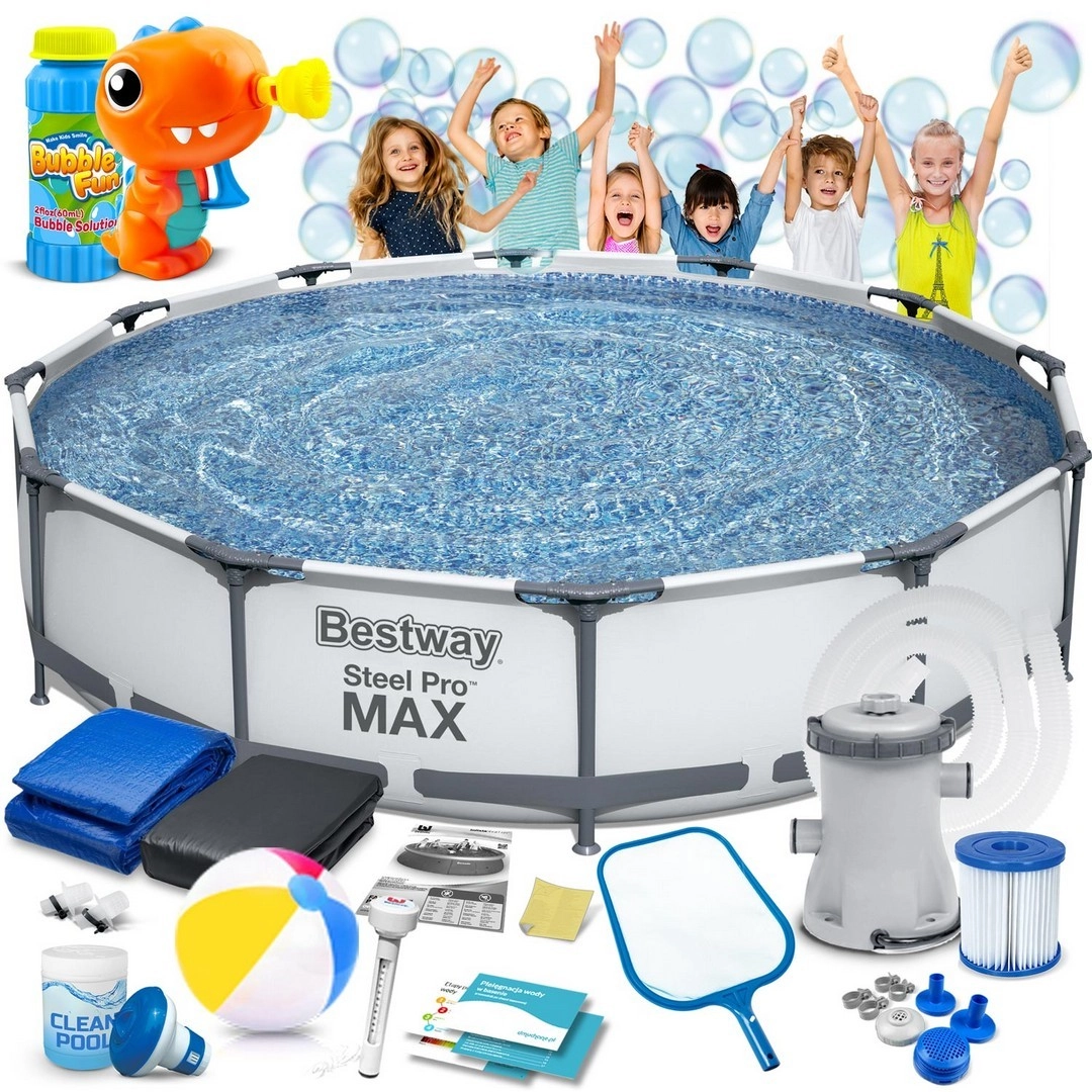 E-shop Záhradný rámový bazén BESTWAY Power Steel 366 × 76 cm set 16v1 + tvorenie bublín zadarmo