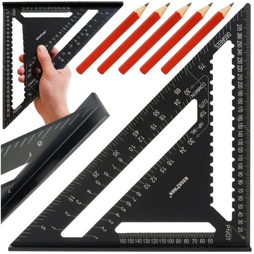 E-shop Bigstren 25874 Tesársky uholník 30 x 30 cm + 5 ceruziek