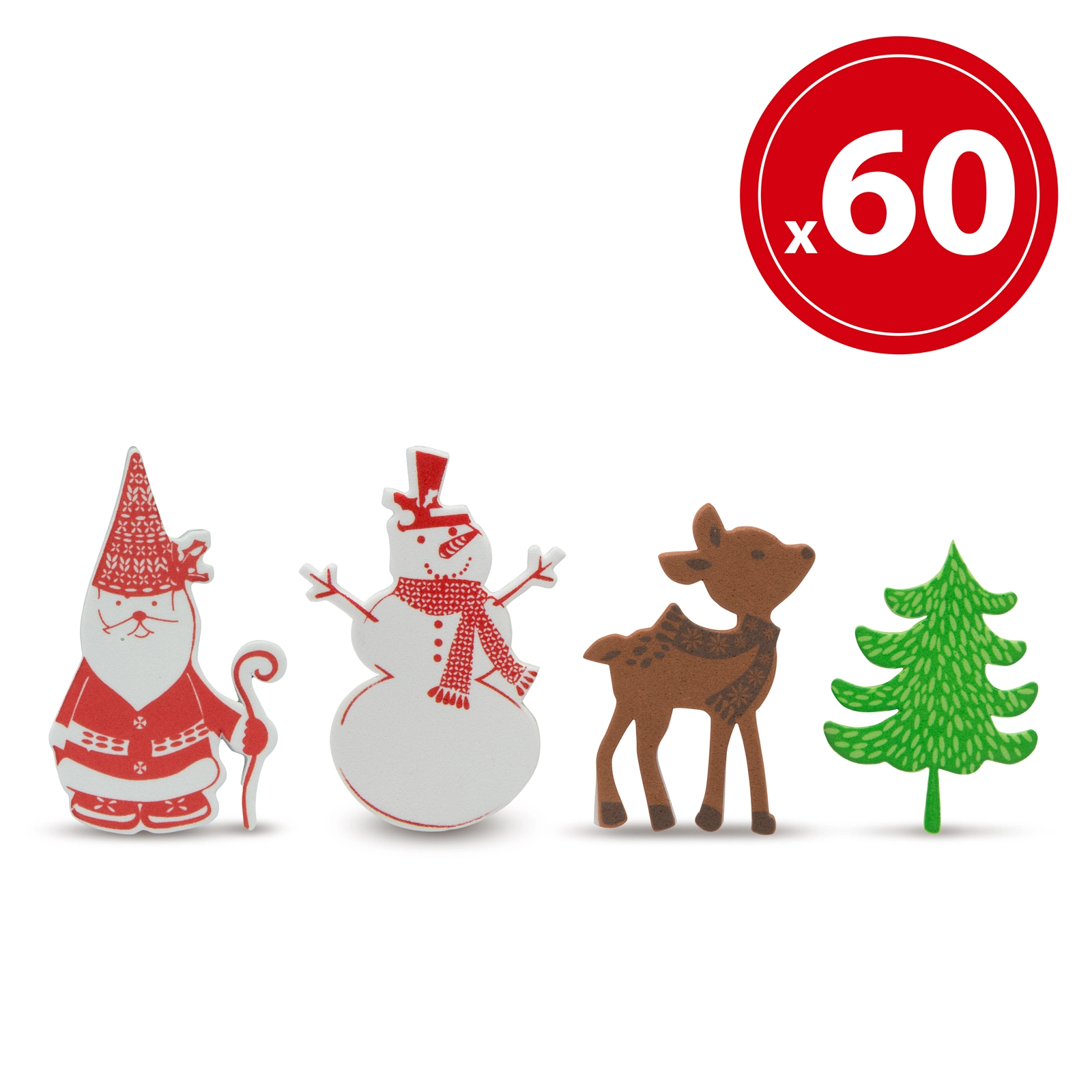 Vianočné penové nálepky 60 ks