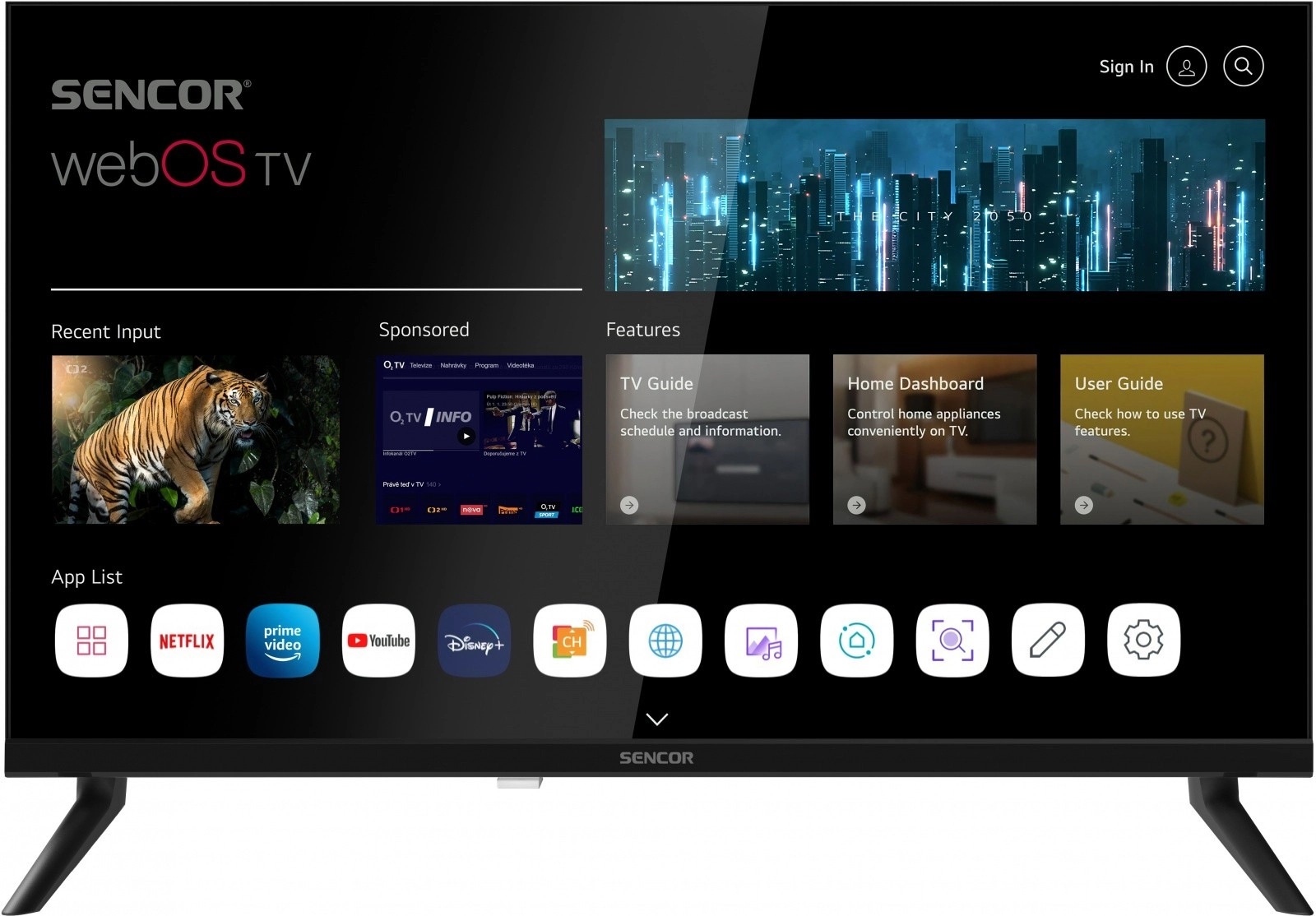 Inteligentný televízor Sencor LED 24-palcový s HD Ready rozlíšením