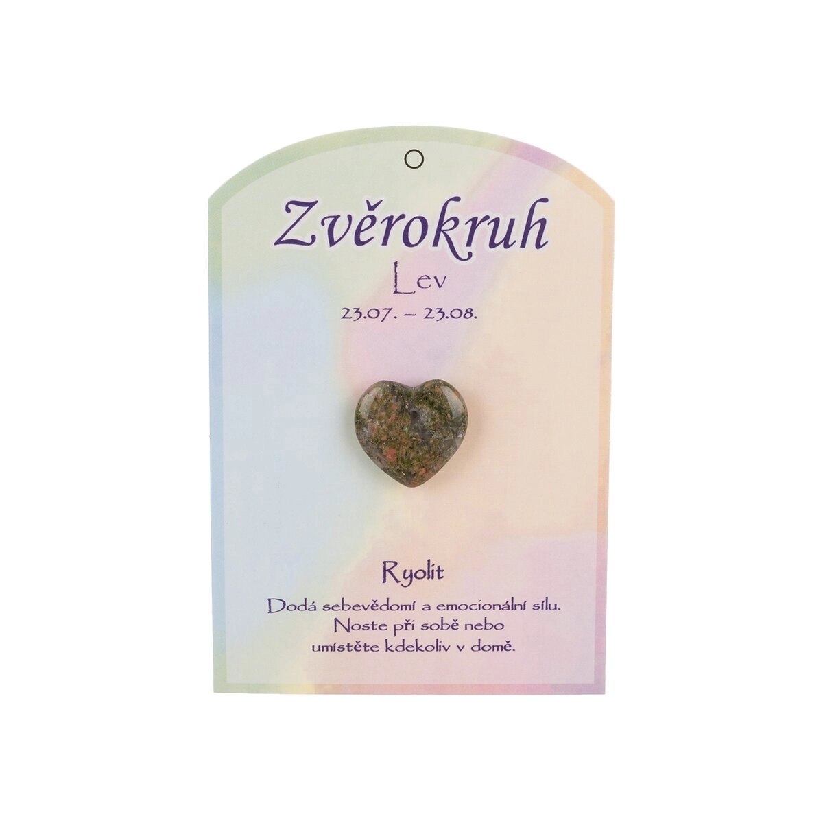 E-shop Ryolitové srdce pre znamenie Lev