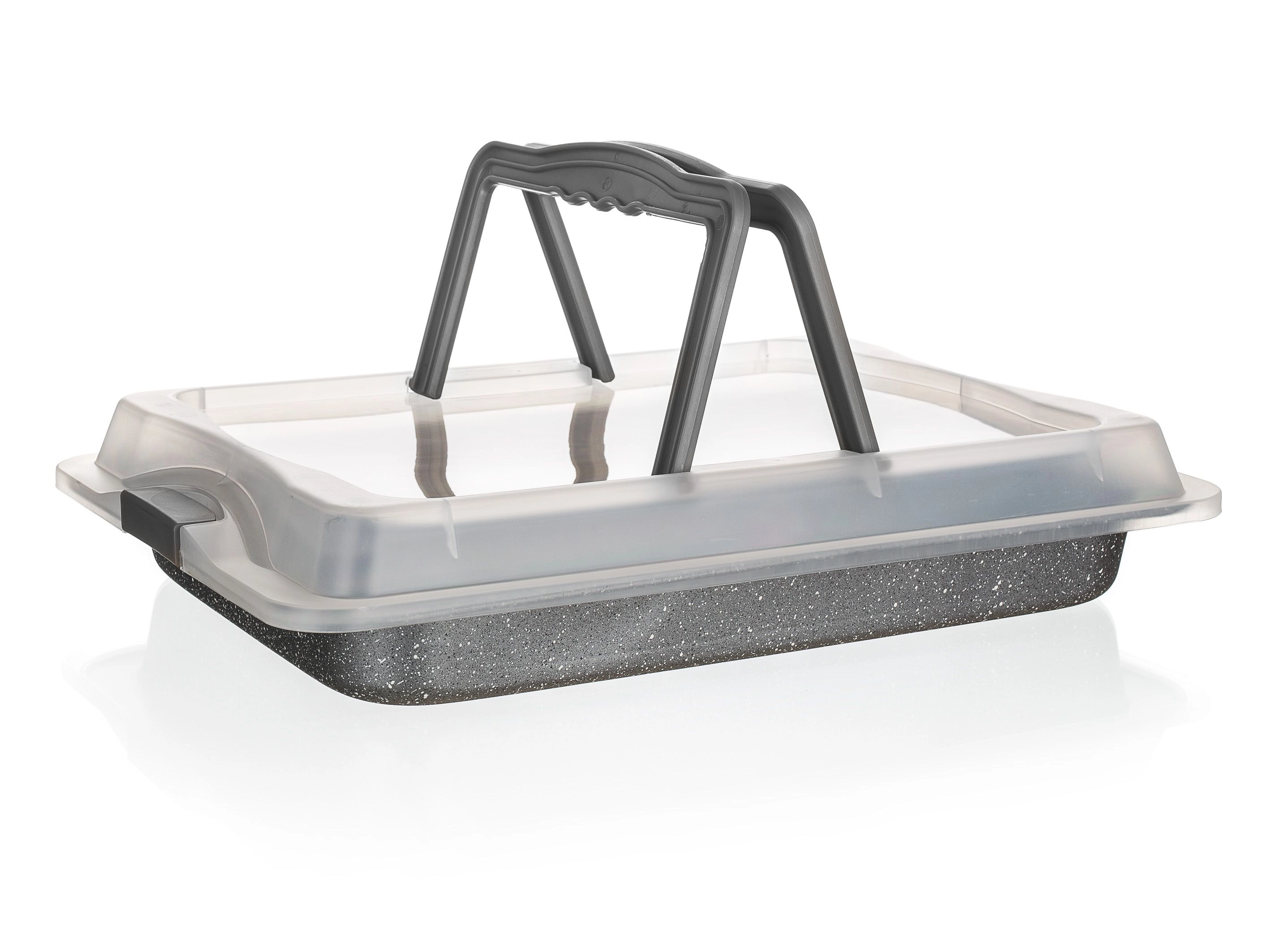 E-shop Plech na pečenie GRANITE s nepriľnavým povrchom a vekom 42 × 29 × 4,5 cm