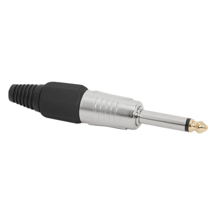 Jack zástrčka mono 6,3 mm čierna