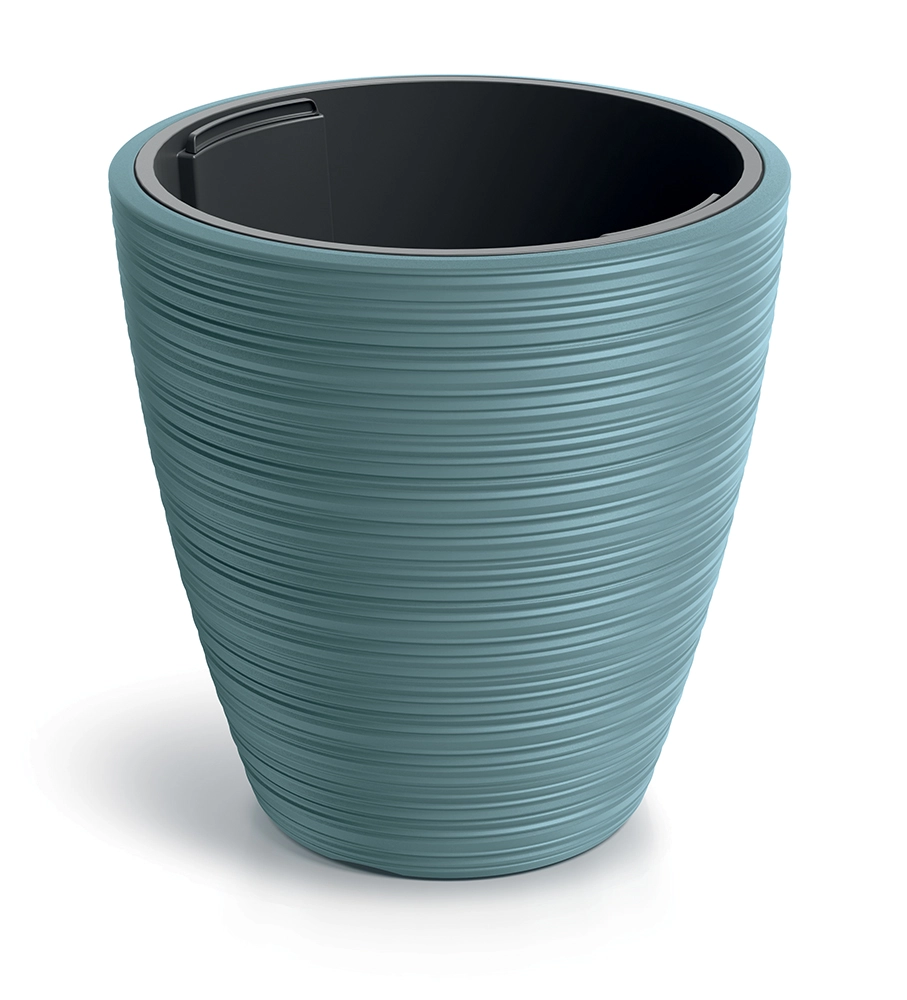 E-shop Prosperplast Plastový květináč Venas Round skandinávsky modrý, 39 cm
