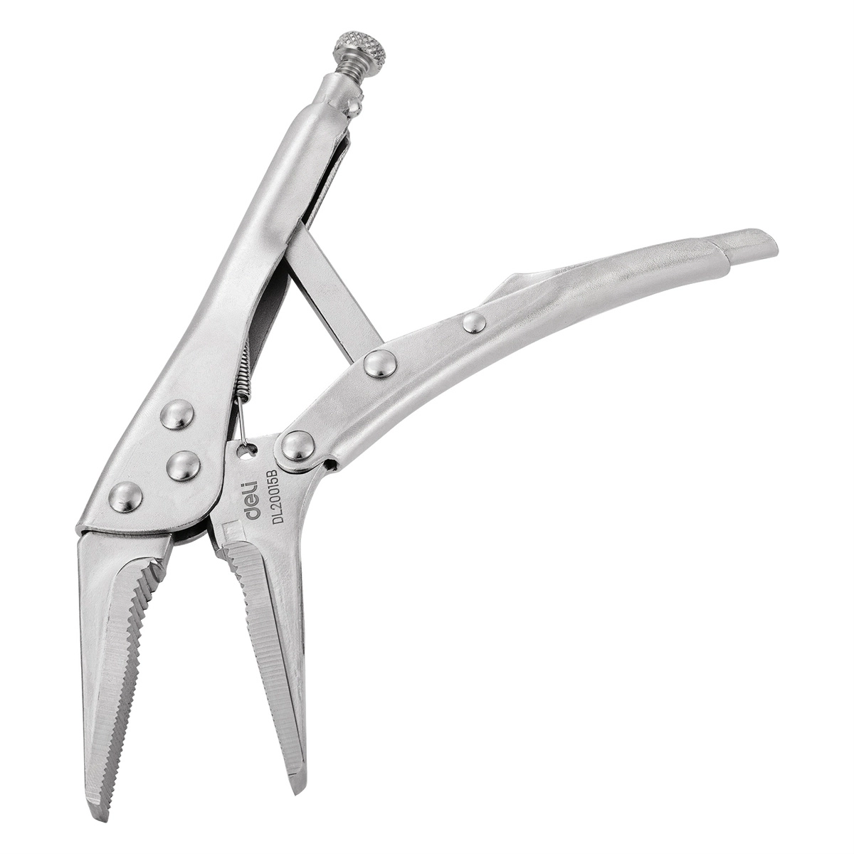 E-shop Dlhé kliešte s uzáverom Deli Tools strieborné