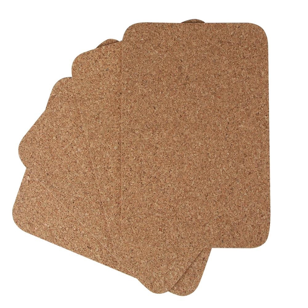 E-shop Sada 4 obdĺžnikových korkových prestieraní 40 × 30 cm