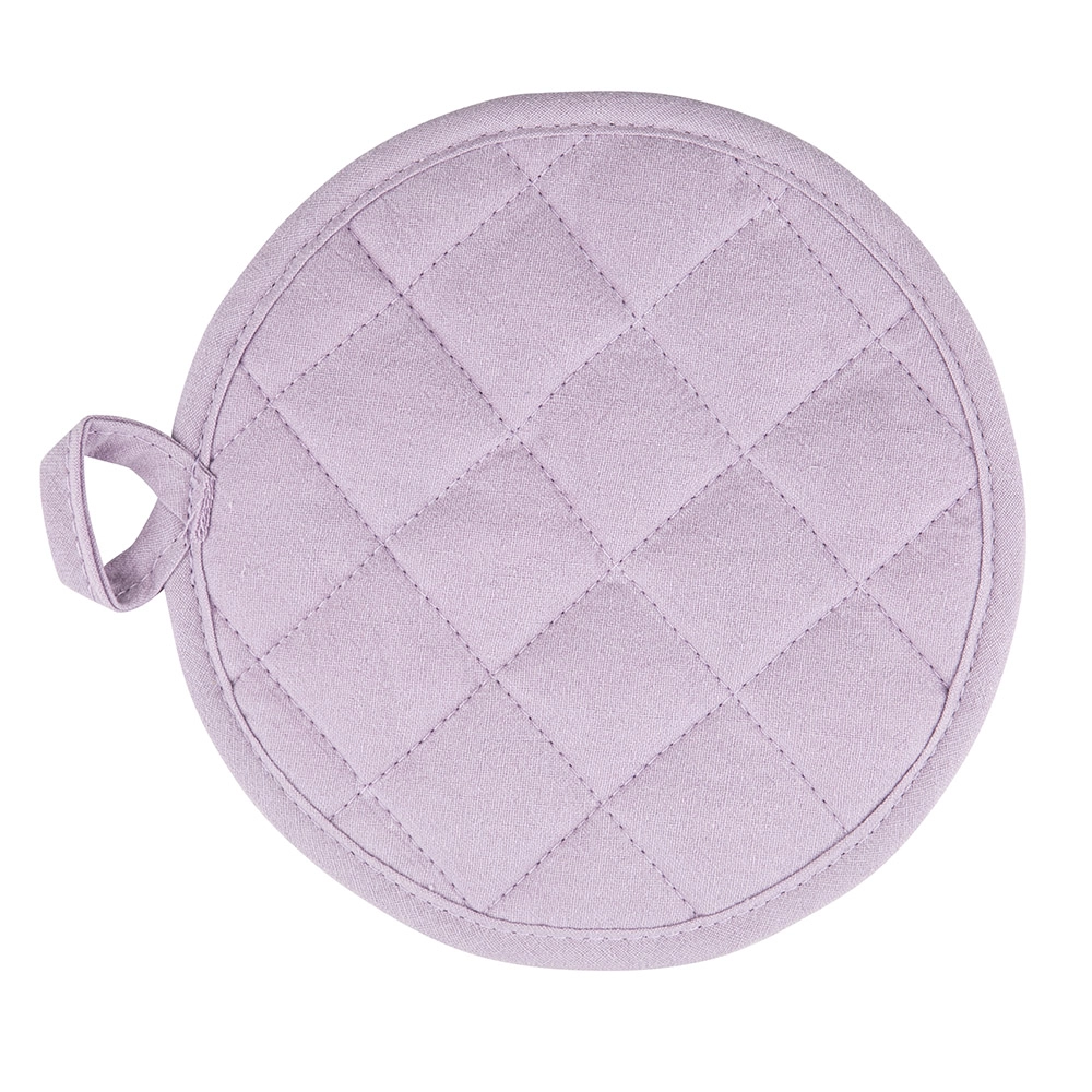 E-shop Kruhová kuchynská chňapka 18 cm svetlofialová bavlna