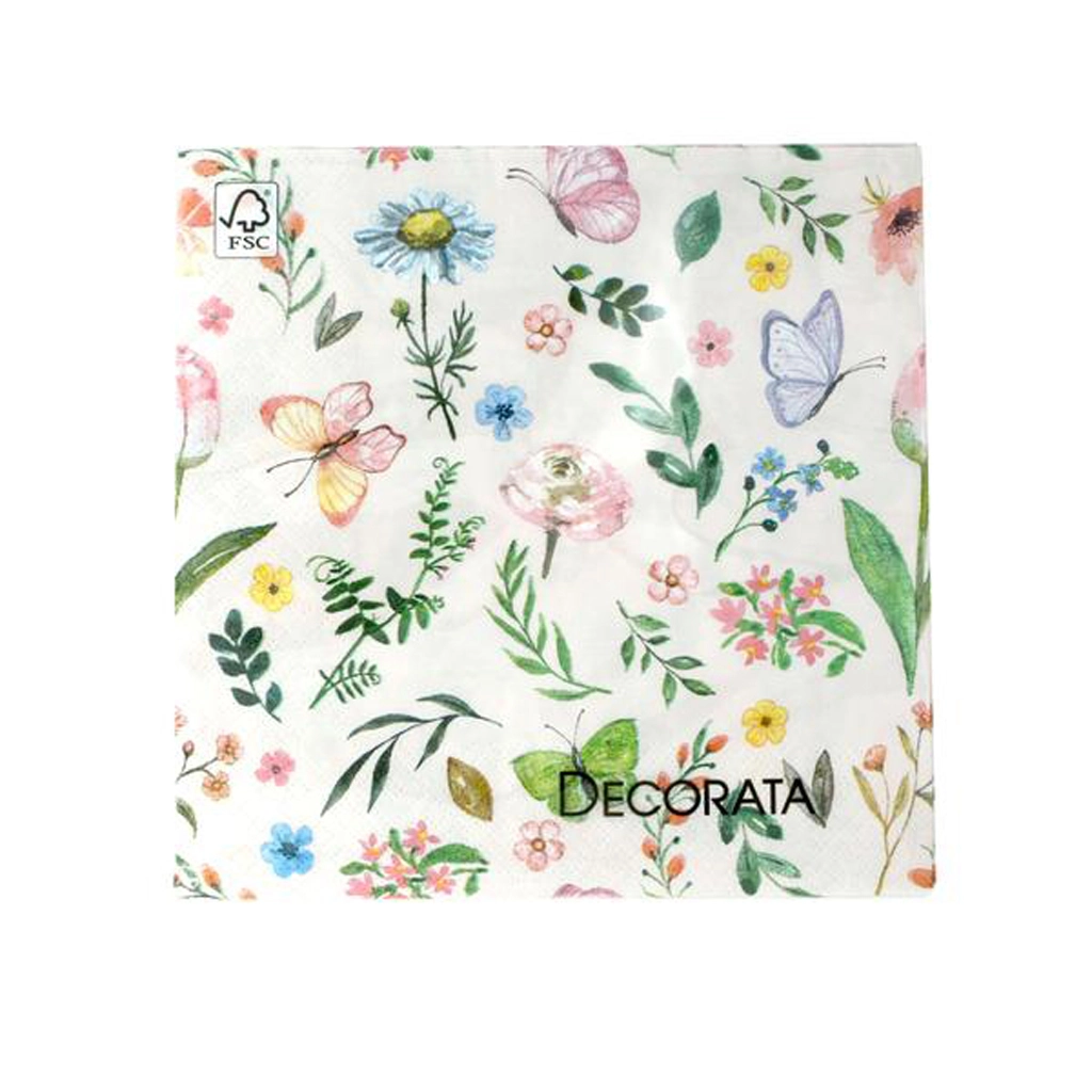 E-shop PROCOS obrúsky 3V JARNÍ KVĚTY+MOTÝLI 33X33CM