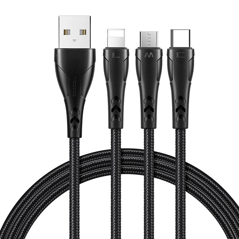 E-shop Mcdodo CA-6960 3v1 USB na USB-C / Lightning / Micro USB, 1,2m