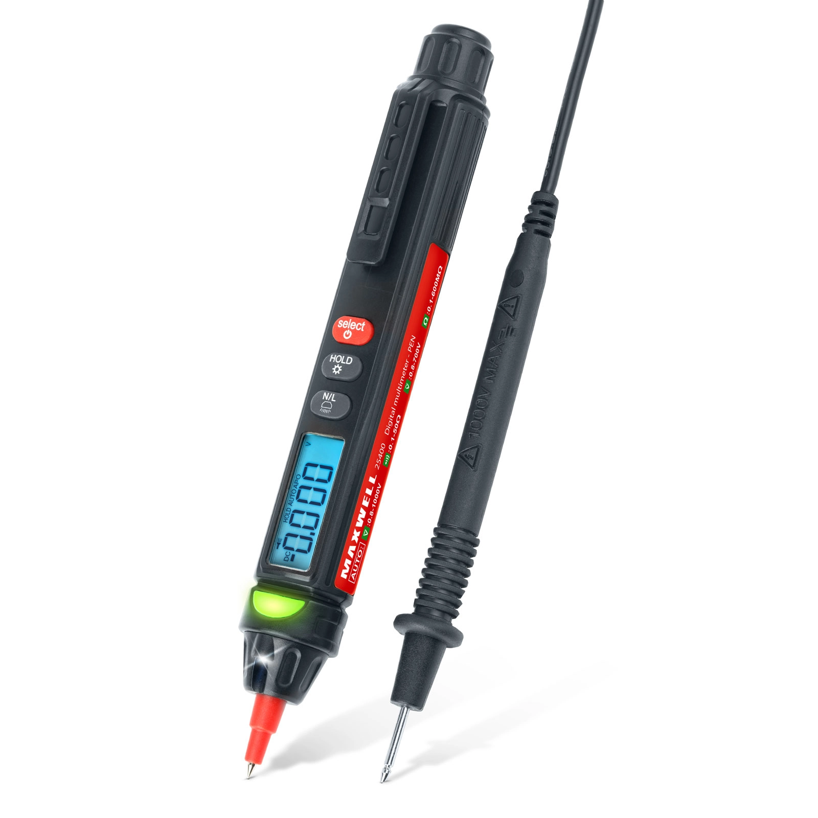 Digitálny vreckový multimeter True RMS s bezkontaktnou detekciou napätia