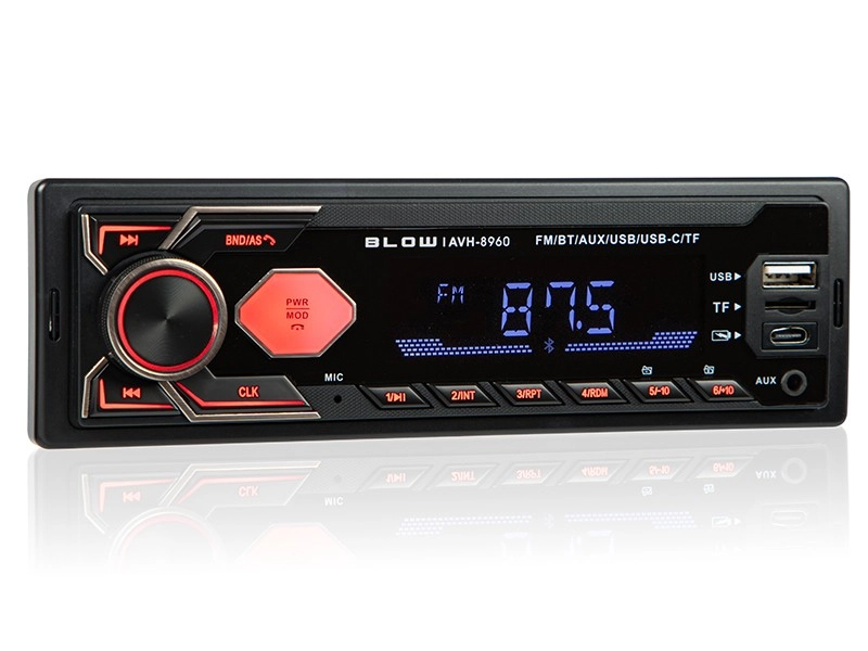 Autorádio 1DIN RDS MP3/USB/micro SD/BLUETOOTH + USB-C