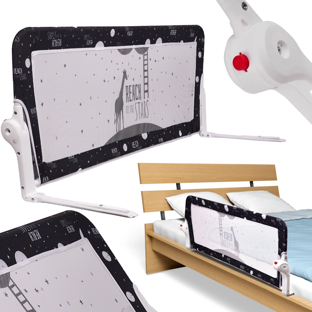 Guimo 91351 zábrana na posteľ 120 cm zvierátká čierna