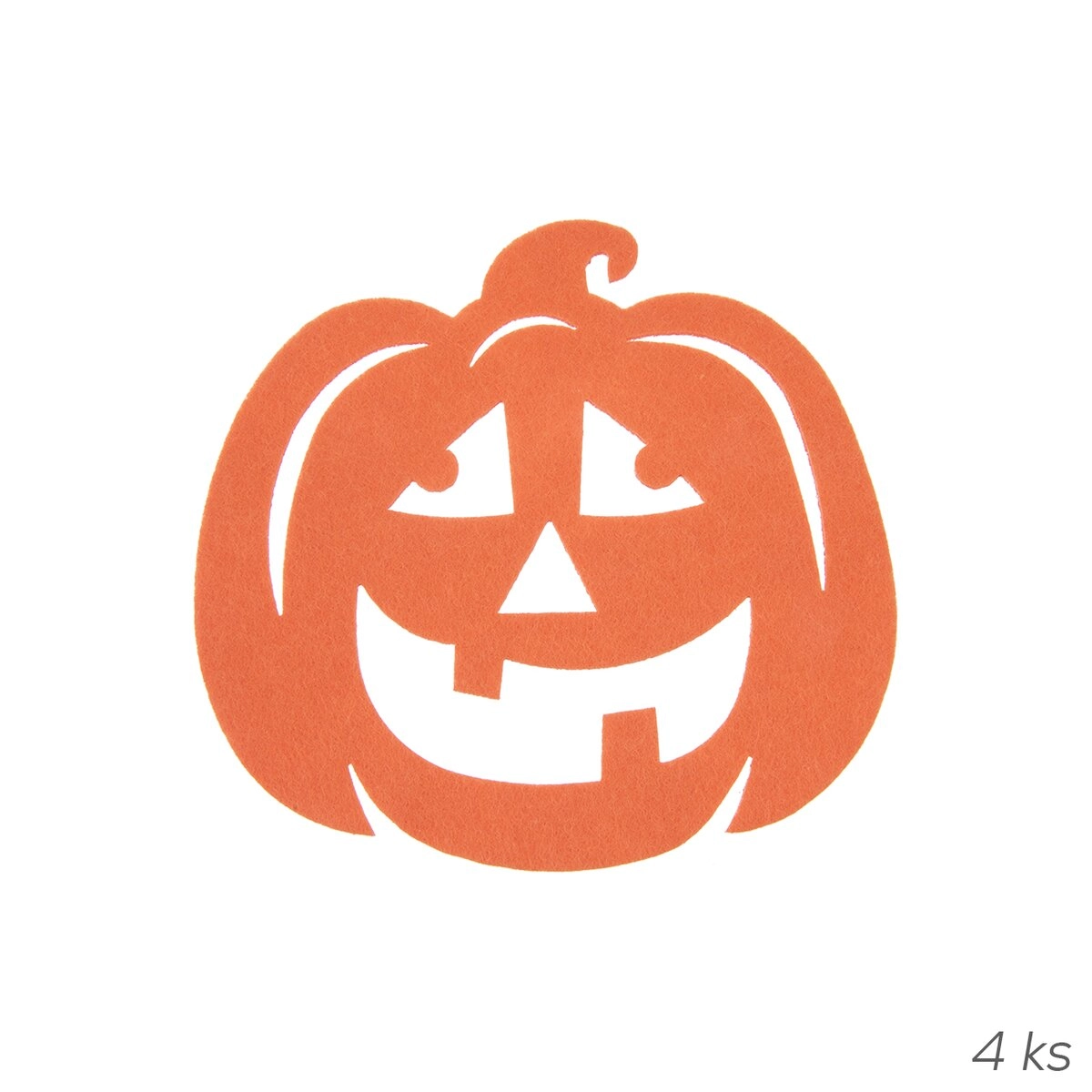 E-shop Súprava 4 podtáckov s halloweenským motívom tekvice
