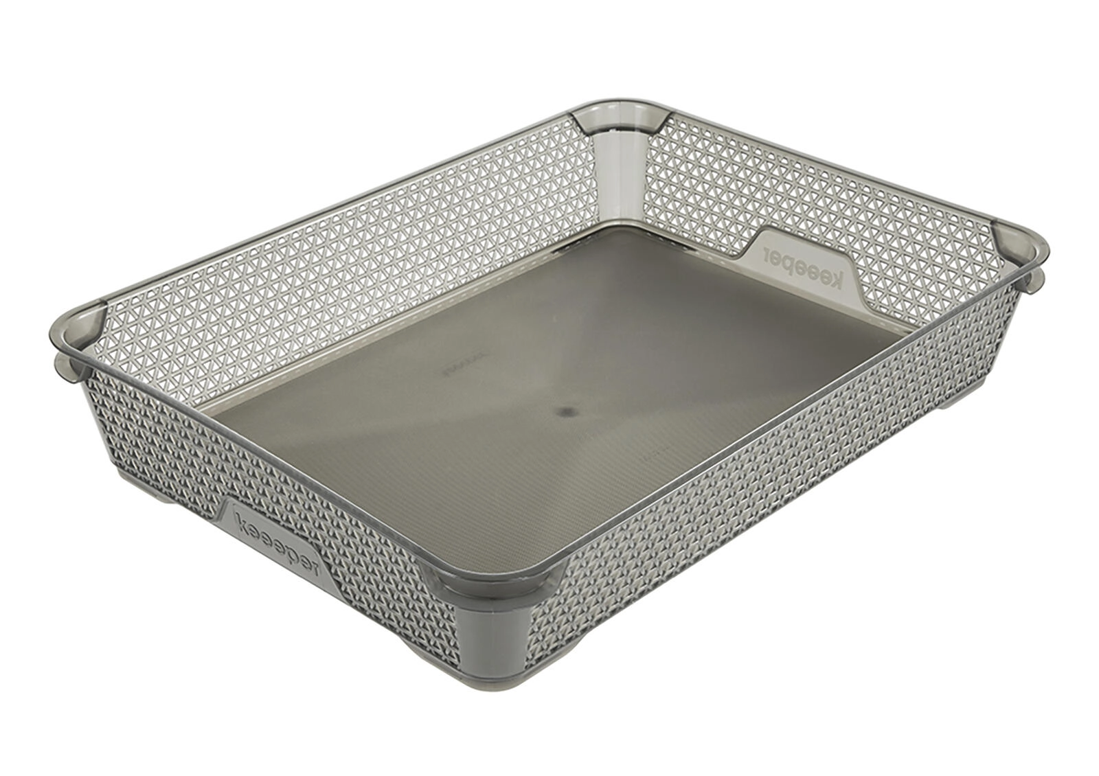 E-shop Úložný košík MIRKO A4 sivý 36 × 26,5 × 7 cm