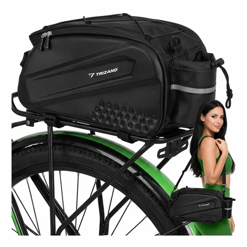 E-shop Cyklistická brašňa na zadný nosič TRIZAND 10 l, vodoodolná s odrazkami