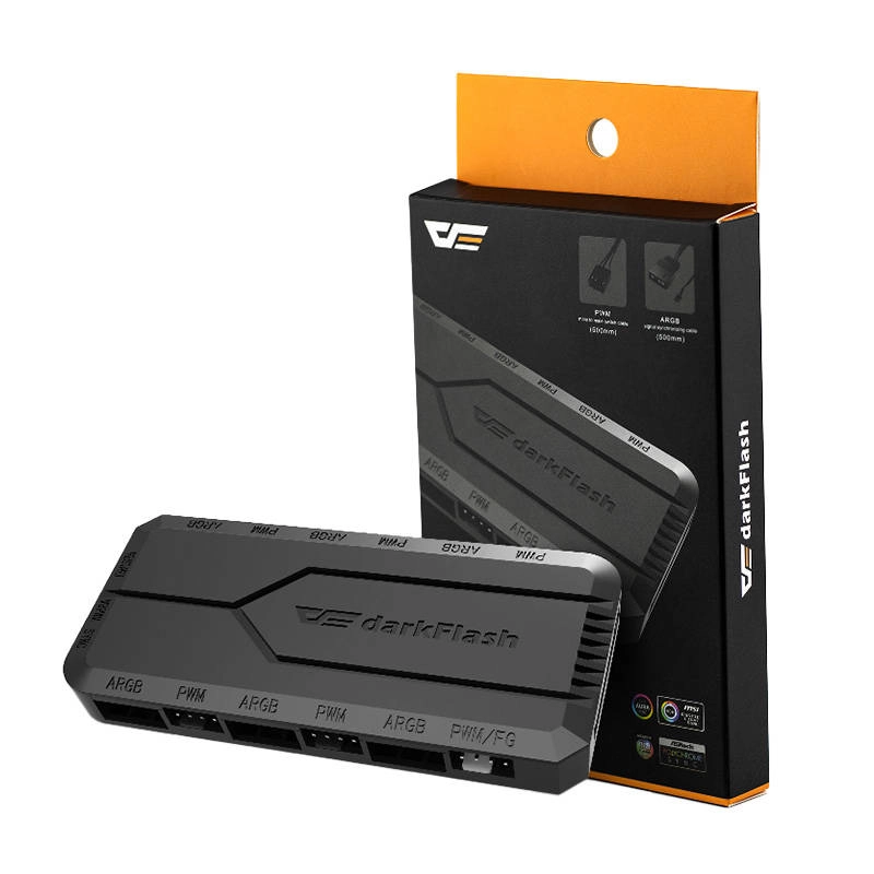 E-shop Ovládacie zariadenie pre ventilátory Darkflash RC2 RGB PWM s diaľkovým ovládačom