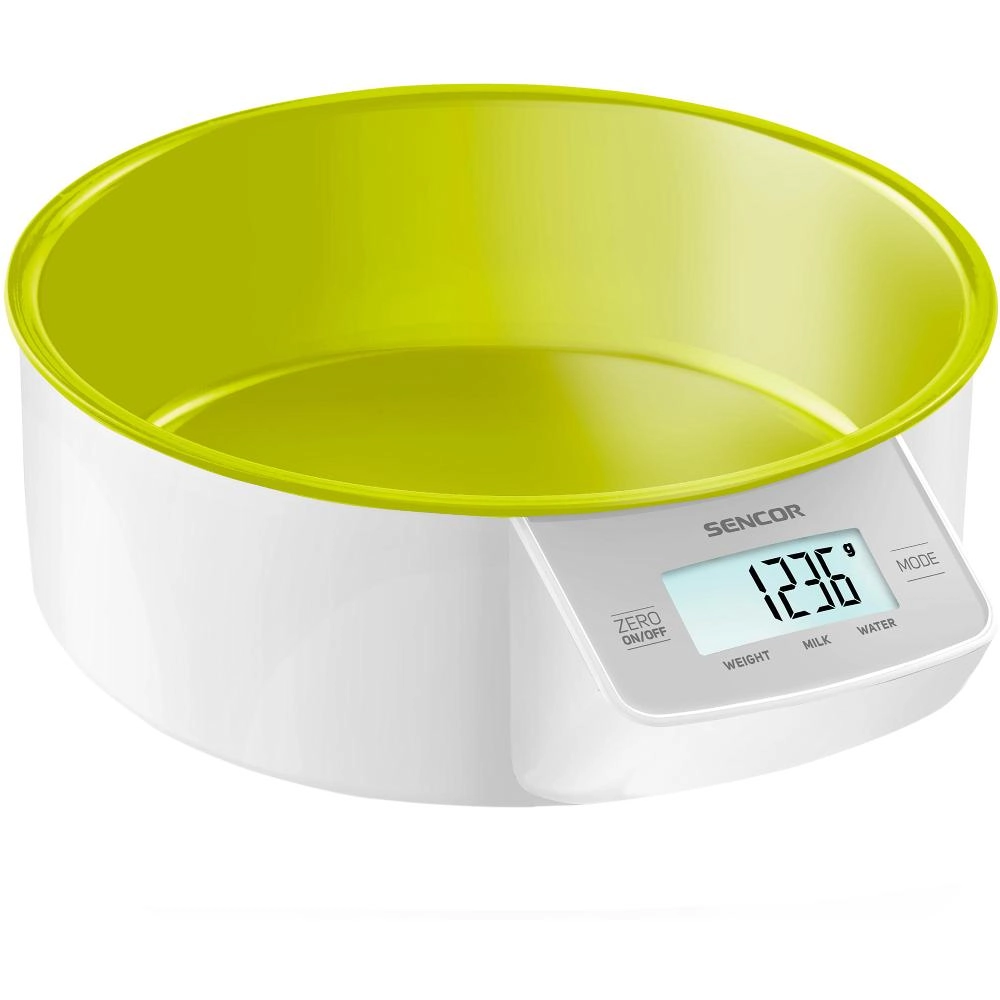 Kuchynská váha Sencor SKS 4004GR so zelenou miskou