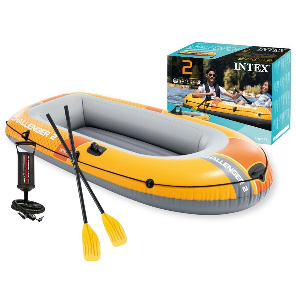 E-shop nafukovací čln pre 2 osoby Intex Challenger 2 s pumpou a veslami