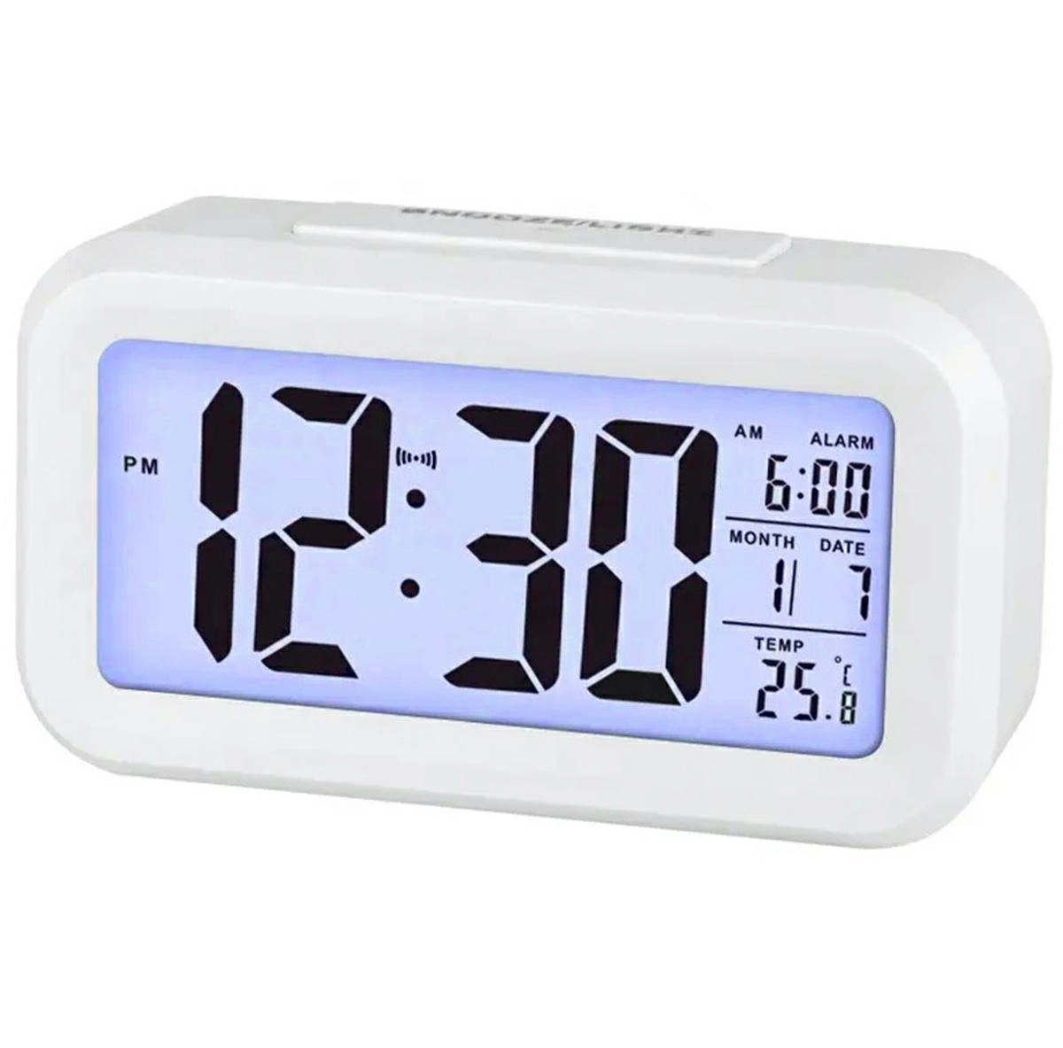 Ak240c digitálny budík biely LED biely