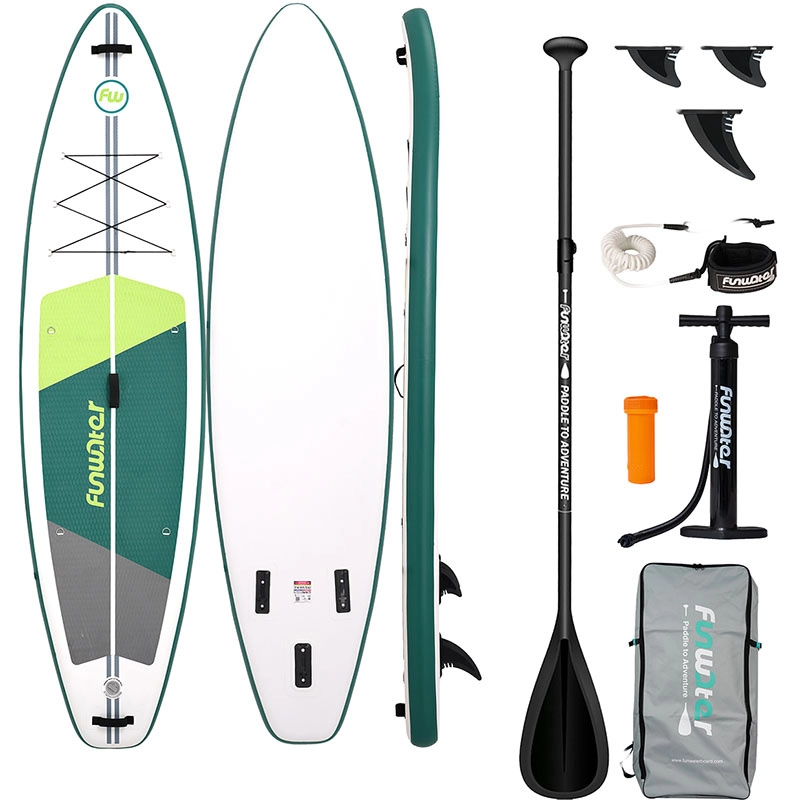 FunWater nafukovací paddleboard SUP zeleno‑biely 335 × 84 × 15 cm